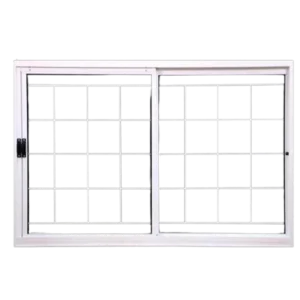 Janela De Correr 2 Folha Com Grade 120X100 Aço Pintado